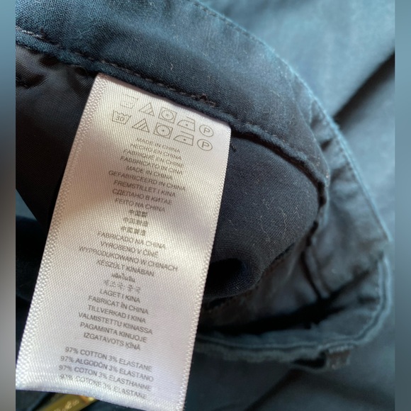 Michael Kors navy blue trousers pants with gold details 97% cotton - Picture 9 of 12